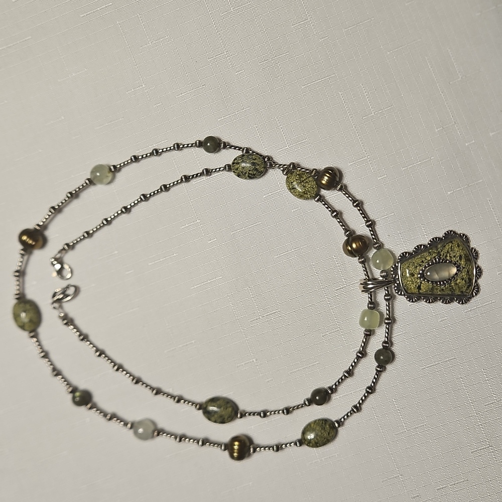 Carolyn Pollack Statement Pendant and Necklace 18-36 in - Picture 2 of 5
